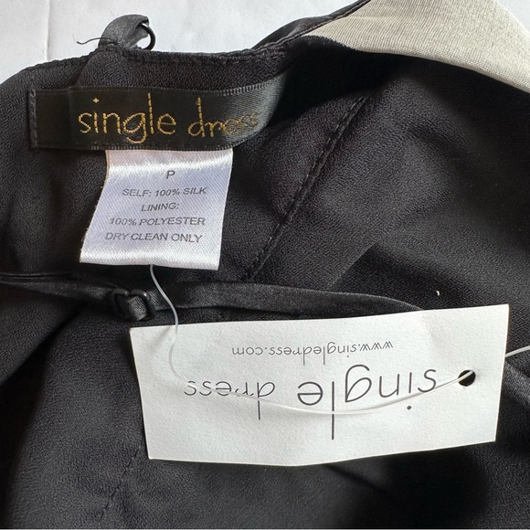 SINGLE DRESS 100% Silk Spaghetti Strap Fit & Flare Animal Print Dress- Petite - Picture 10 of 10